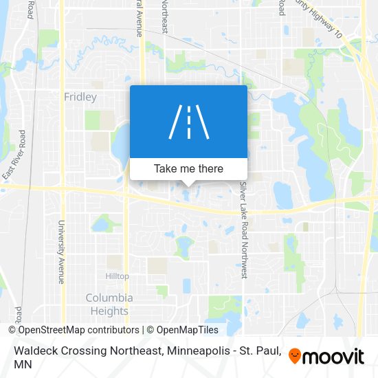 Mapa de Waldeck Crossing Northeast