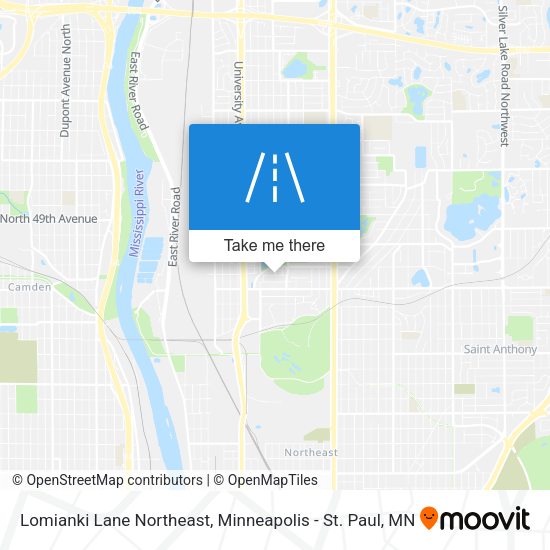 Lomianki Lane Northeast map