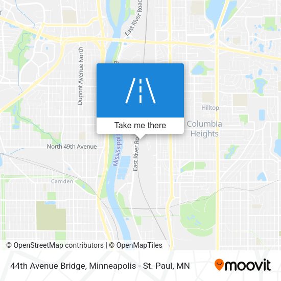 44th Avenue Bridge map