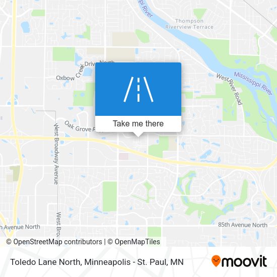 Toledo Lane North map