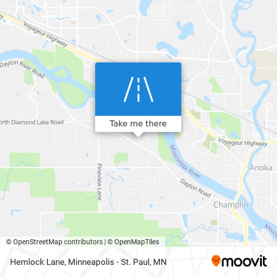 Hemlock Lane map