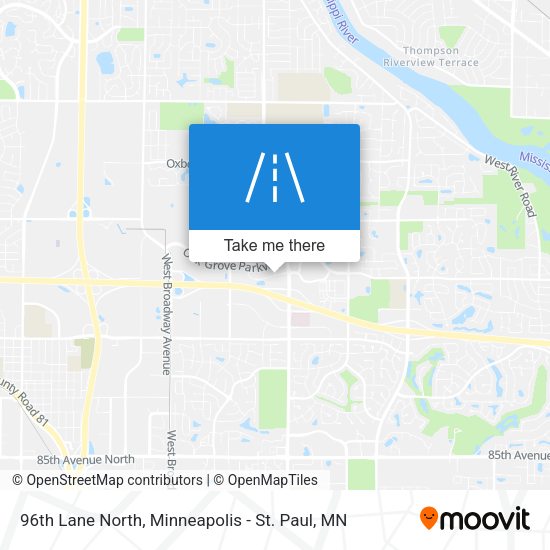 96th Lane North map