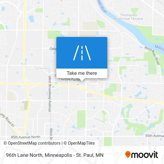 96th Lane North map