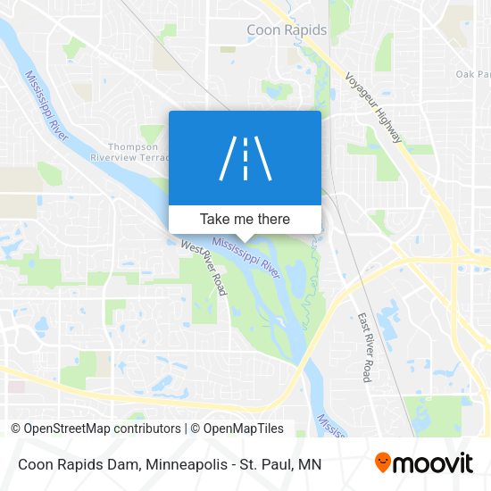 Mapa de Coon Rapids Dam