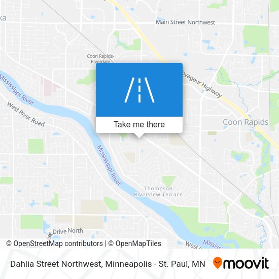 Mapa de Dahlia Street Northwest