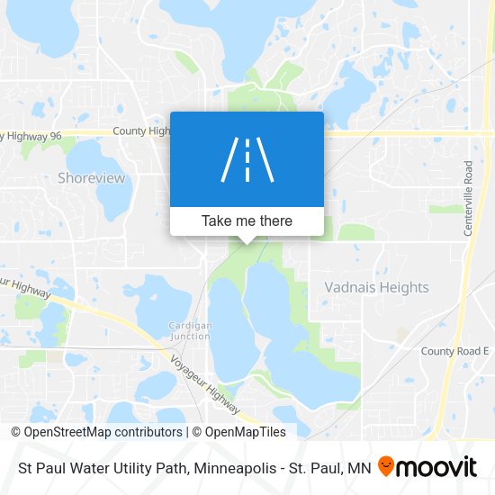 St Paul Water Utility Path map