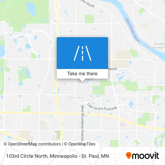 103rd Circle North map