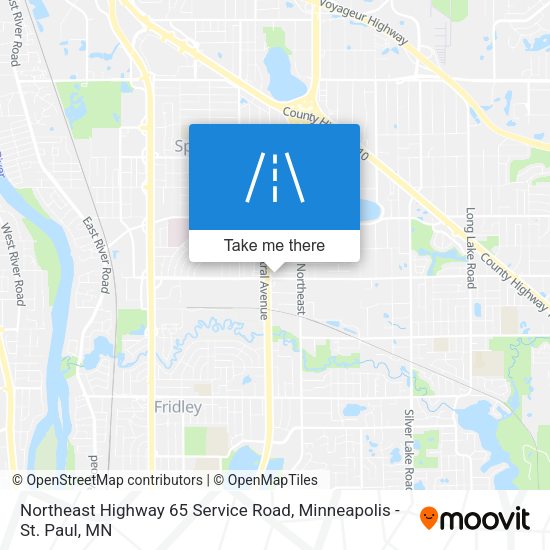Mapa de Northeast Highway 65 Service Road