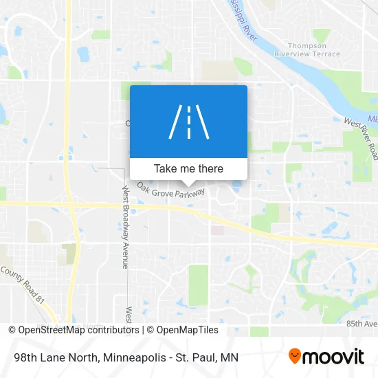 98th Lane North map
