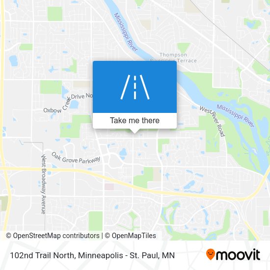 102nd Trail North map