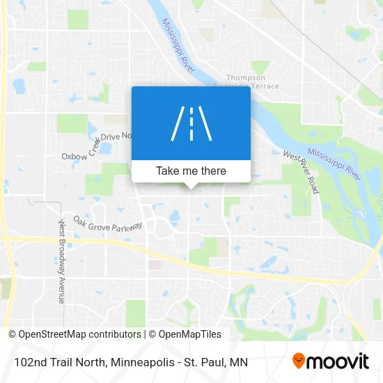 102nd Trail North map