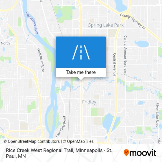 Mapa de Rice Creek West Regional Trail