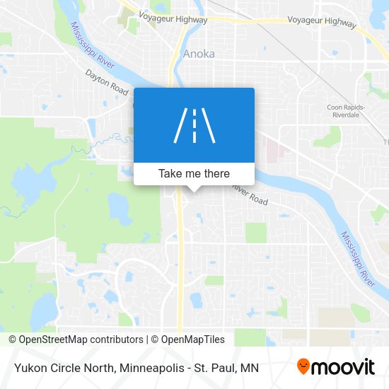 Mapa de Yukon Circle North