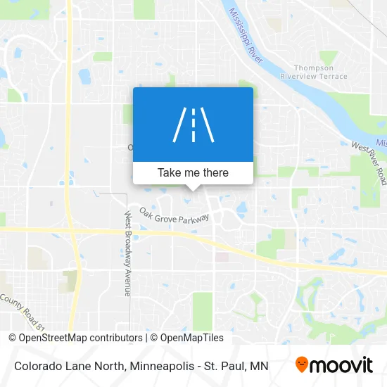 Colorado Lane North map