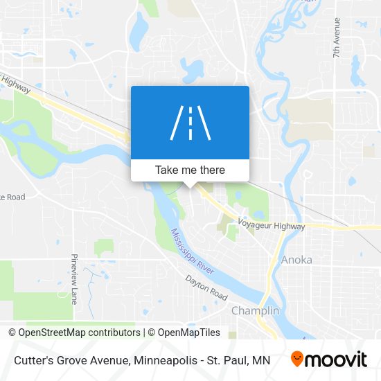 Mapa de Cutter's Grove Avenue