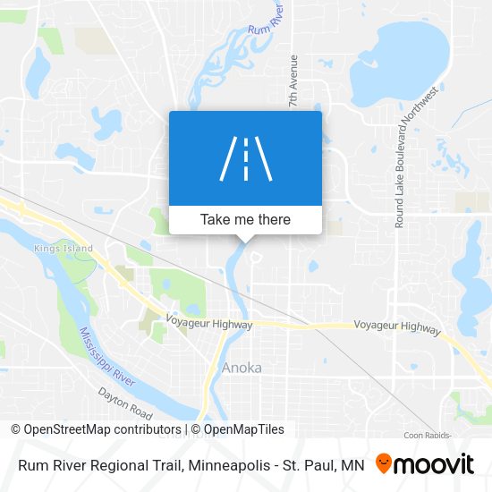 Rum River Regional Trail map
