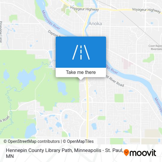 Hennepin County Library Path map