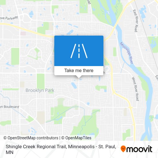 Mapa de Shingle Creek  Regional Trail