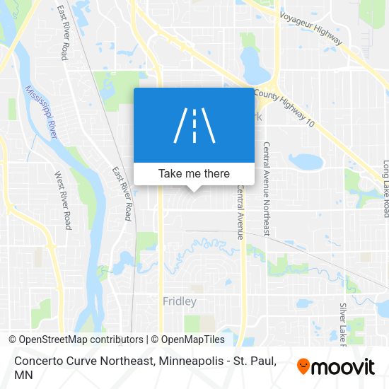 Mapa de Concerto Curve Northeast