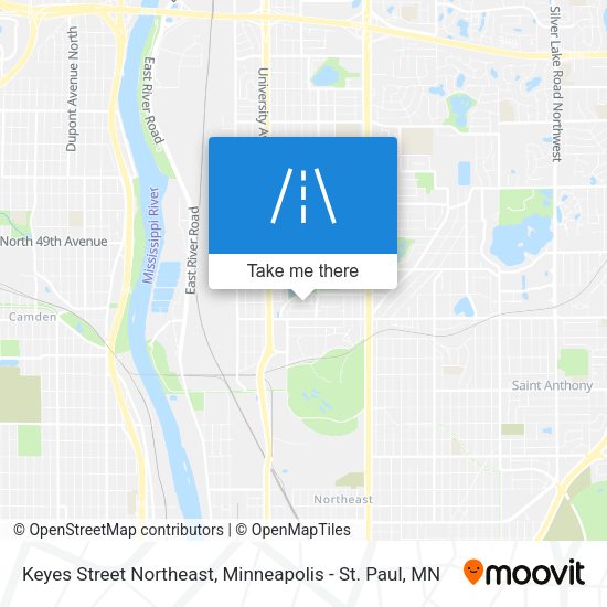 Mapa de Keyes Street Northeast
