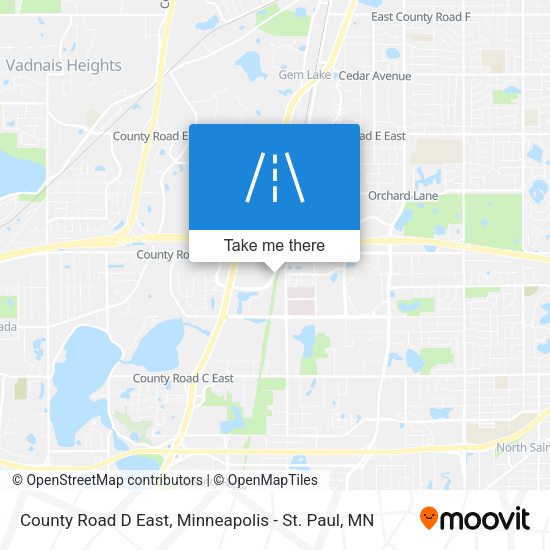 Mapa de County Road D East