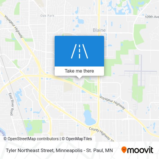 Mapa de Tyler Northeast Street