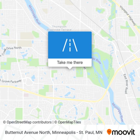 Butternut Avenue North map