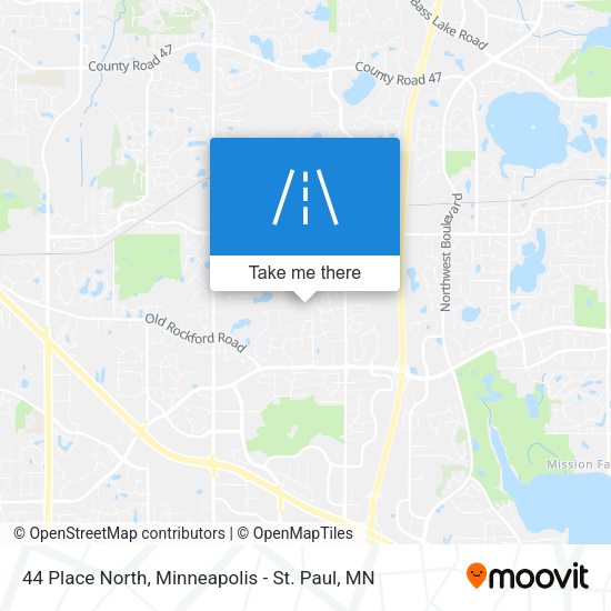 44 Place North map