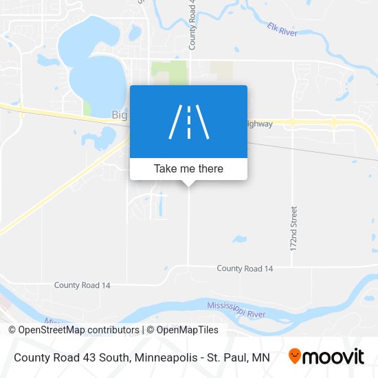 Mapa de County Road 43 South
