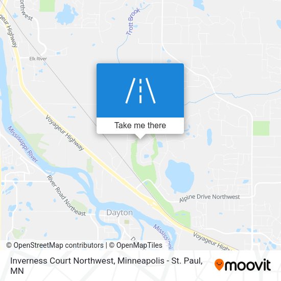 Mapa de Inverness Court Northwest