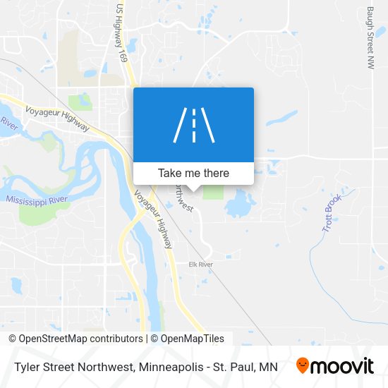 Tyler Street Northwest map
