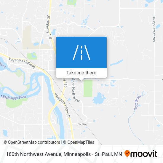 180th Northwest Avenue map