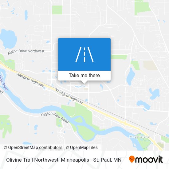 Olivine Trail Northwest map