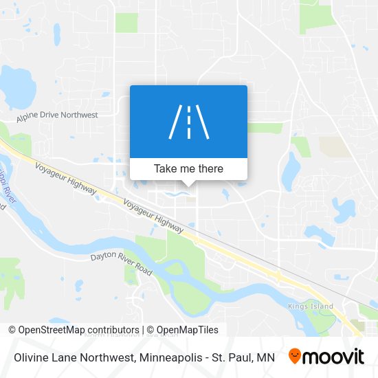 Olivine Lane Northwest map