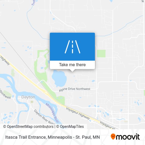 Mapa de Itasca Trail Entrance