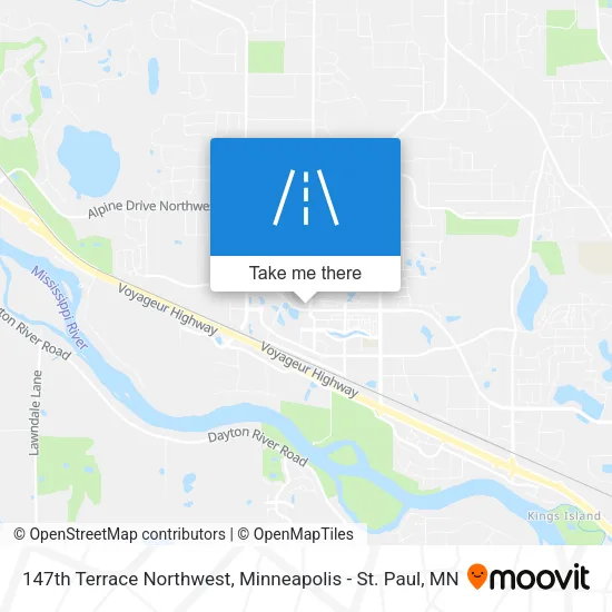 147th Terrace Northwest map