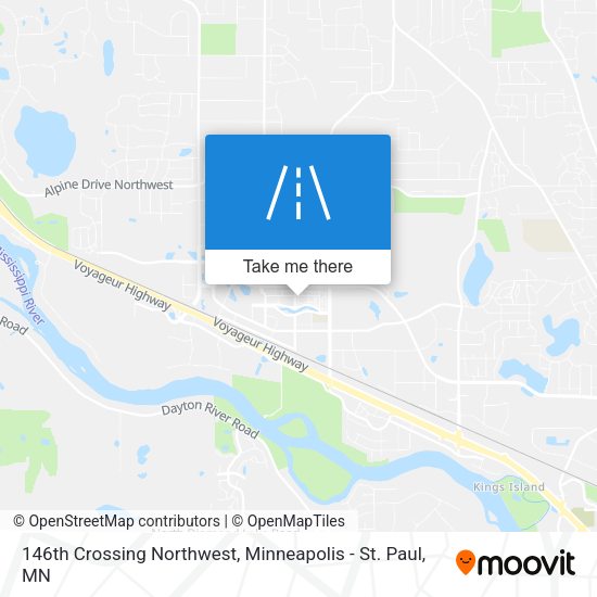 146th Crossing Northwest map