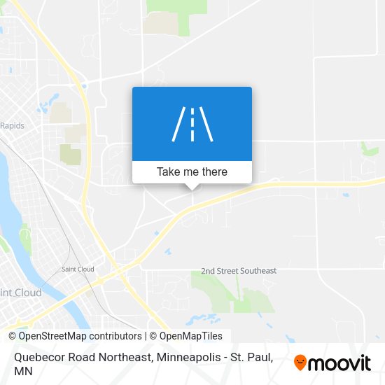 Quebecor Road Northeast map