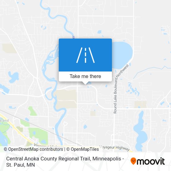 Central Anoka County Regional Trail map