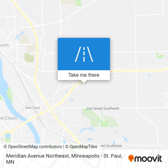 Meridian Avenue Northeast map