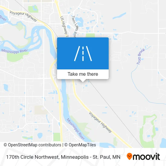 170th Circle Northwest map
