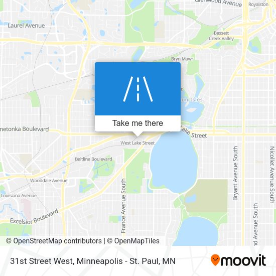 31st Street West map