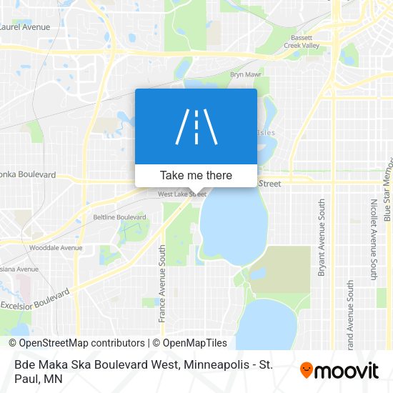 Bde Maka Ska Boulevard West map