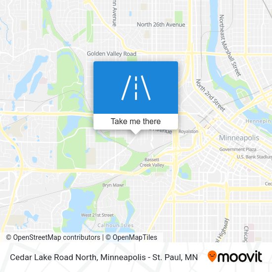 Cedar Lake Road North map