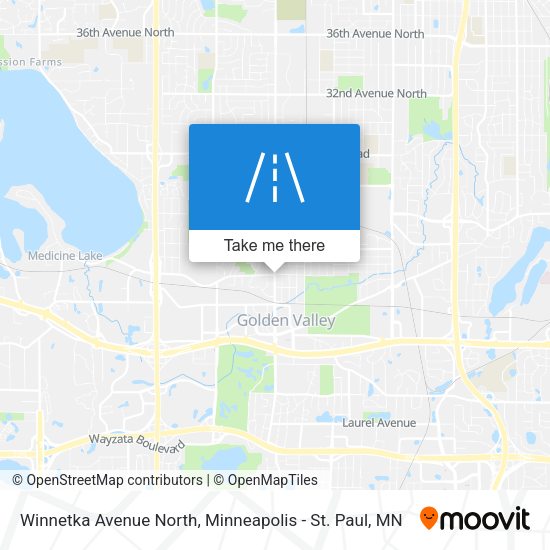 Mapa de Winnetka Avenue North