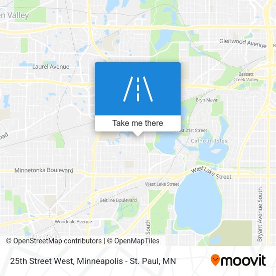 25th Street West map