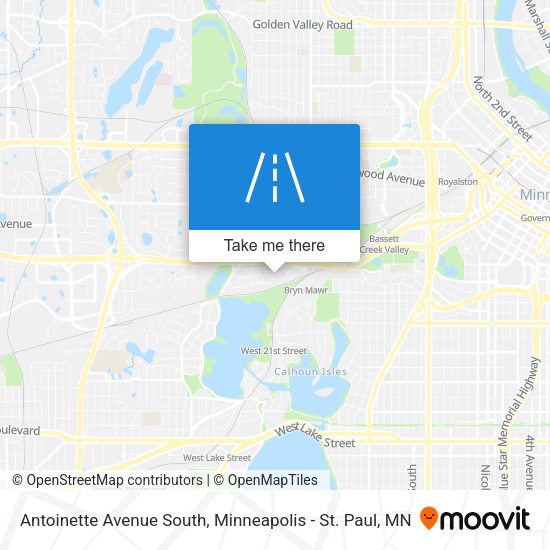 Mapa de Antoinette Avenue South