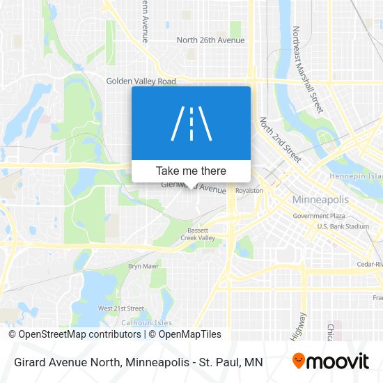 Girard Avenue North map