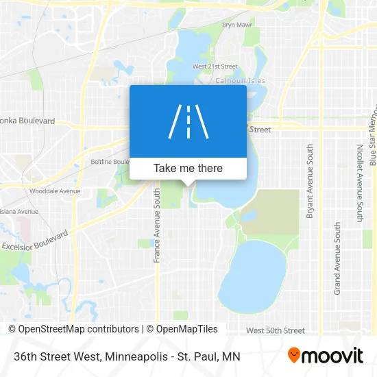 36th Street West map