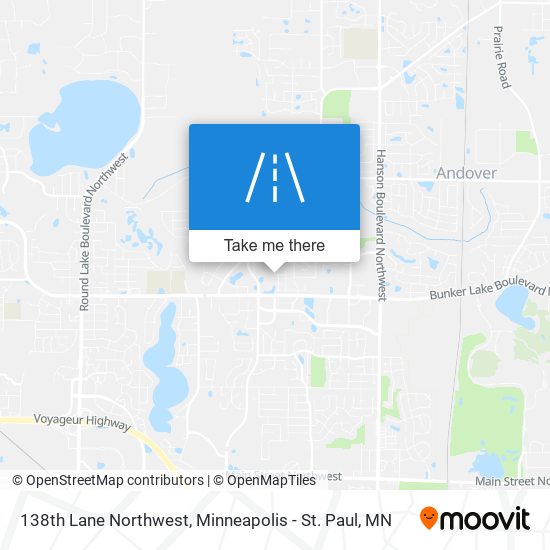 138th Lane Northwest map